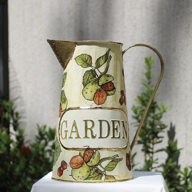 Jarra Decorativa Decoupage Botanico