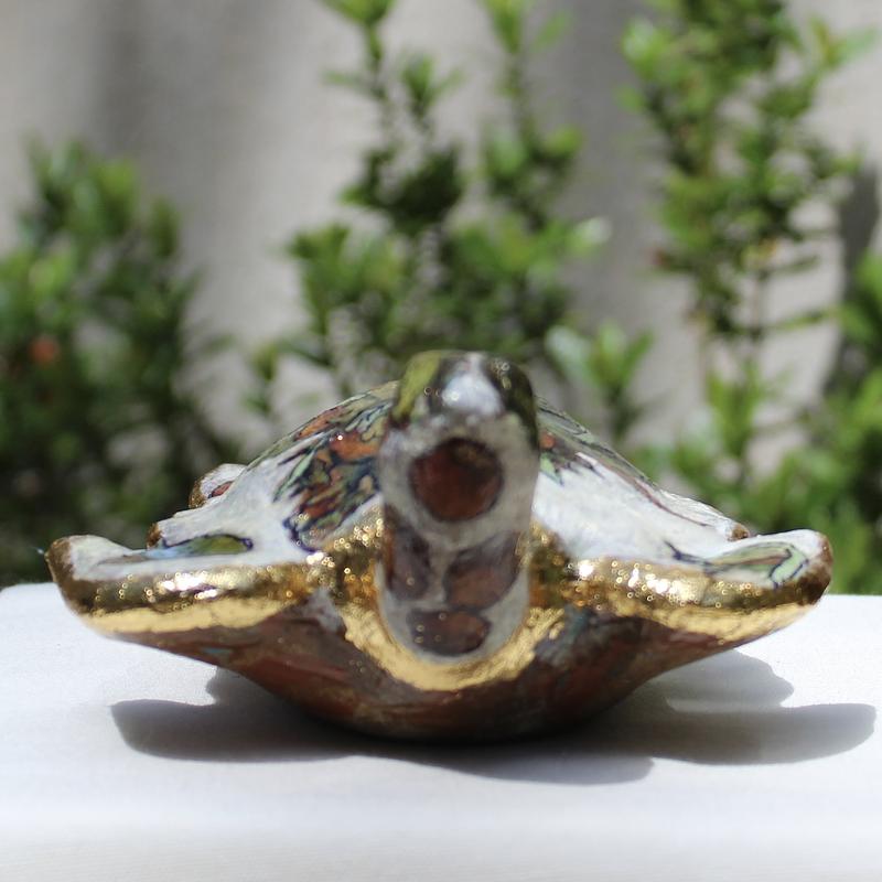 Estatuilla de Tortuga Decoupage Botanico