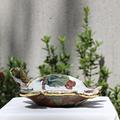 Estatuilla de Tortuga Decoupage Botanico